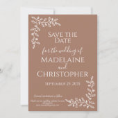 Botanisches Foto Hochzeit der Moscha Mousse Save The Date (Vorderseite)