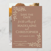 Botanisches Foto Hochzeit der Moscha Mousse Save The Date (Vorne/Hinten)