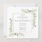 Botanisches Foto Hochzeit im Grünen Einladung (Vorderseite)