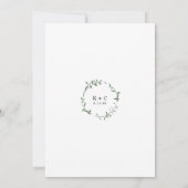 Botanisches Foto-Hochzeit in einer modernen Zweign Einladung (Rückseite)