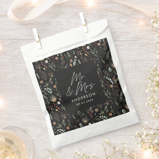 Botanisches Foto Hochzeitsbogen Aquarell Geschenktütchen (Ausgeschnitten)