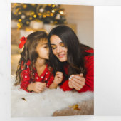 Botanisches Foto in Rot und Gold Dreifach Gefaltete Karte (Innen Erste Seite)