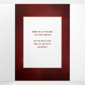 Botanisches Foto in Rot und Gold Dreifach Gefaltete Karte (Innenseite Mitte)