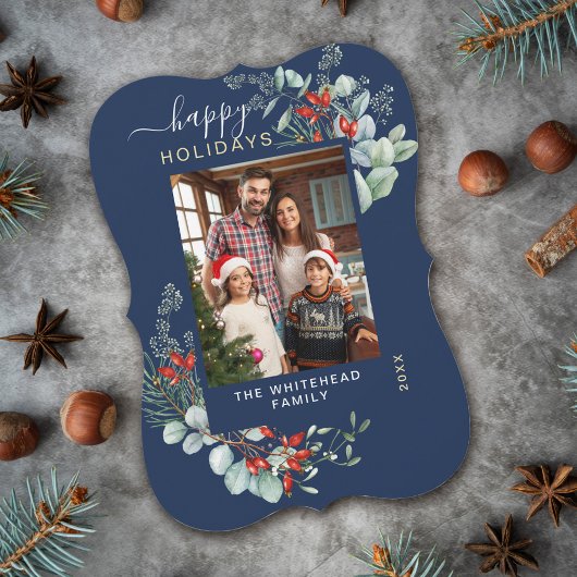 Botanisches Foto-Marine Feiertagskarte