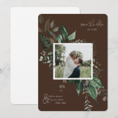 Botanisches Foto mit Blattgrün Save the Date (Vorne/Hinten)