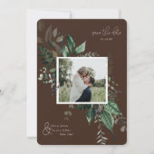 Botanisches Foto mit Blattgrün Save the Date (Vorderseite)