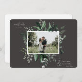 Botanisches Foto mit Blattgrün Save the Date (Vorne/Hinten)