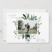 Botanisches Foto mit Blattgrün Save the Date (Vorderseite)