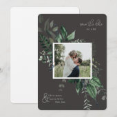 Botanisches Foto mit Blattgrün Save the Date (Vorne/Hinten)