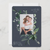 Botanisches Foto mit Blattgrün Save the Date (Vorderseite)