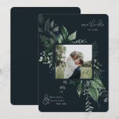 Botanisches Foto mit Blattgrün Save the Date (Vorne/Hinten)