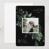 Botanisches Foto mit Blattgrün Save the Date (Vorne/Hinten)