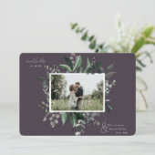 Botanisches Foto mit Blattgrün Save the Date (Stehend Vorderseite)