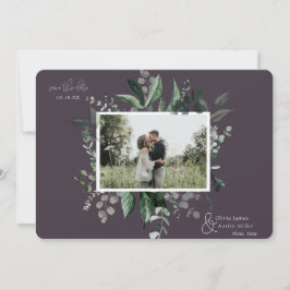 Botanisches Foto mit Blattgrün Save the Date