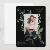 Botanisches Foto mit Blattgrün Save the Date (Vorne/Hinten)