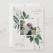 Botanisches Foto mit Blattgrün Save the Date (Vorderseite)