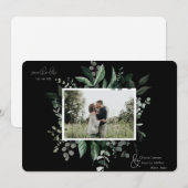 Botanisches Foto mit Blattgrün Save the Date (Vorne/Hinten)