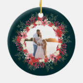 Botanisches Foto mit Blumenstrauß Keramik Ornament (Hinten)