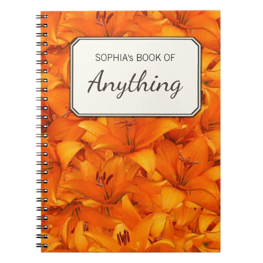 Botanisches Foto-orange Garten-Lilien Notizblock (Vorderseite)