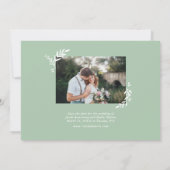 Botanisches Foto-Overlay Save the Date (Rückseite)