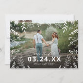 Botanisches Foto-Overlay Save the Date (Vorderseite)