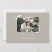 Botanisches Foto-Overlay Save the Date (Rückseite)