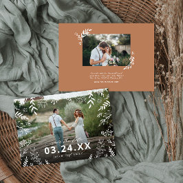 Botanisches Foto-Overlay Save the Date