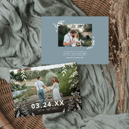 Botanisches Foto-Overlay Save the Date
