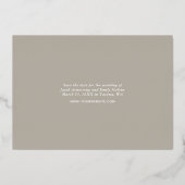 Botanisches Foto Overlay Save the Date Folieneinladung (Rückseite)