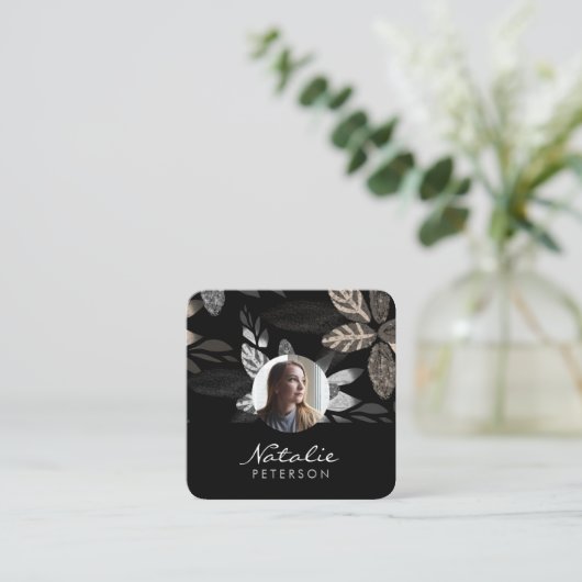 botanisches Foto Quadratische Visitenkarte (Stehend Vorderseite)