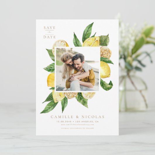 Botanisches Foto Save The Date (Stehend Vorderseite)