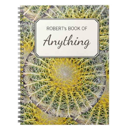 Botanisches Foto-tropischer Kaktus personalisiert Notizblock (Vorderseite)