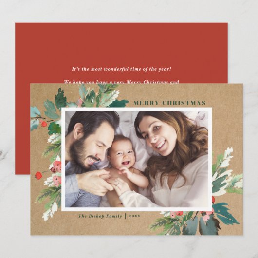 Botanisches Foto von Kraft-Wasserfarben (Vorne/Hinten)