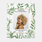 Botanisches Foto Wasserfarben Fleecedecke (Vorderseite)