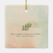 Botanisches Foto Weihnachten Custom Großeltern Keramikornament (Rückseite)