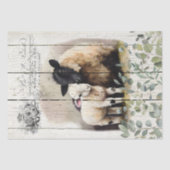 Botanisches Französisches Land Suffolk Schafe Seidenpapier (Vorderseite)