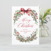 Botanisches Frohe Weihnachten Winter (Stehend Vorderseite)