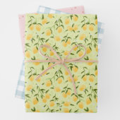 Botanisches Frucht-Zitronenfrucht- und Picknickest Geschenkpapier Set (Beispiel)