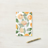 Botanisches Fruchtorange Citrus Nahtlos Post-it Klebezettel (Auf Schreibtisch)