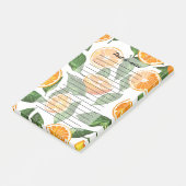 Botanisches Fruchtorange Citrus Nahtlos Post-it Klebezettel (angewinkelt)