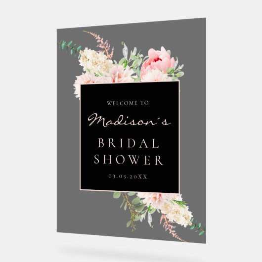 Botanisches Frühling-Brautparty Acrylschild (Winkel)