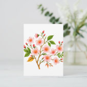 Botanisches Frühlingsdesign Postkarte (Stehend Vorderseite)