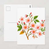 Botanisches Frühlingsdesign Postkarte (Vorne/Hinten)