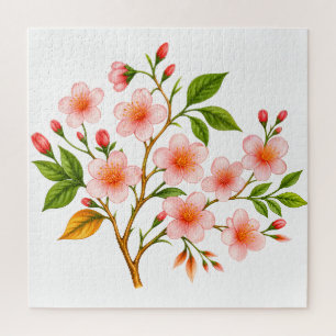 Botanisches Frühlingsdesign Puzzle