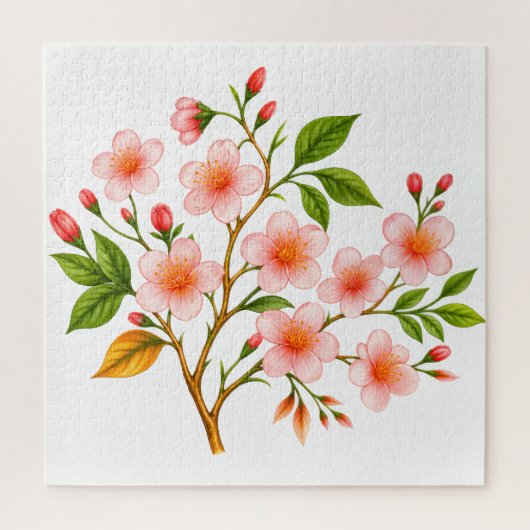 Botanisches Frühlingsdesign Puzzle (Vertikal)