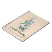 Botanisches Gästebuch der 75. Geburtstagspartei Notizblock (Linke Seite)