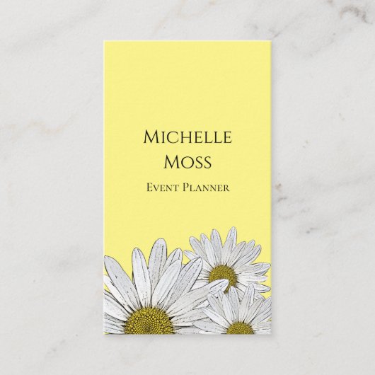 Botanisches Gelb-Gelbes Event-Planer für moderne D Visitenkarte (Vorderseite)
