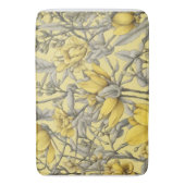 Botanisches gelbes Blumenmuster Badematte (Vorderseite Vertikal)