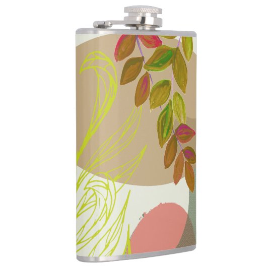 Botanisches Gelbgrün Flachmann (Rechts)