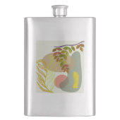 Botanisches Gelbgrün Flachmann (Vorderseite)